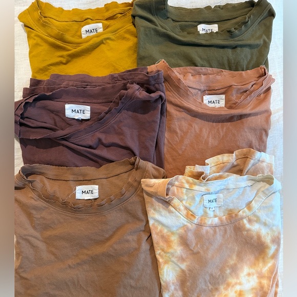 MATE the Label Tops - MATE the label LOT Assorted T-Shirts raw hem boxy SMALLS